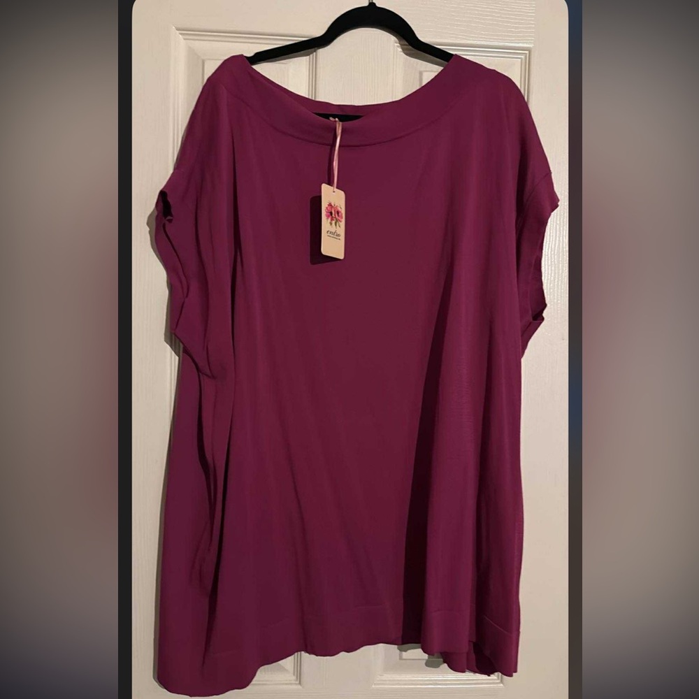 Entro Women's Magenta Short Sleeve Top